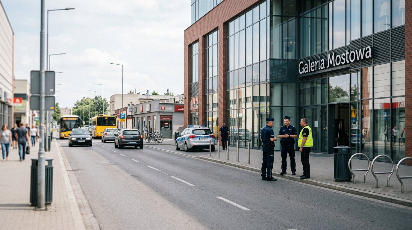 Interwencja policji po incydencie w galerii handlowej przy ulicy Mostowej