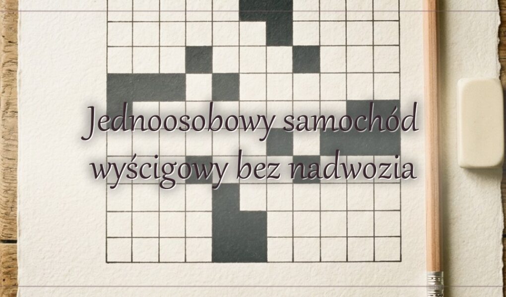 Jednoosobowy samochód wyścigowy bez nadwozia